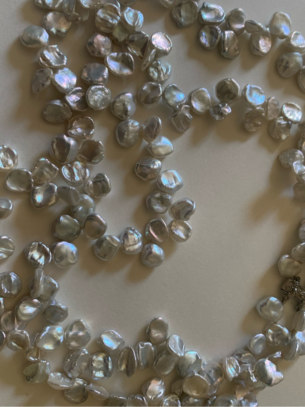 Freshwater Baroque Pearl Strand Necklace - White Pearlescent